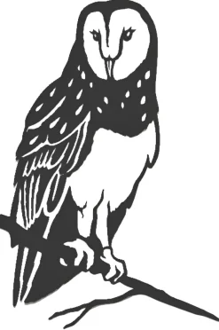 Oiseau sur pique chouette effraie en acier corten