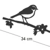 Oiseau sur pique pouillot des canaris en acier corten