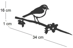 Oiseau sur pique pouillot des canaris en acier corten