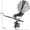 Oiseau sur pique rhipidura en acier corten