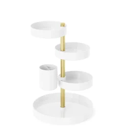 Organisateur de salle de bain 5 plateaux rotatifs Pirouette