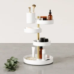 Organisateur de salle de bain 5 plateaux rotatifs Pirouette