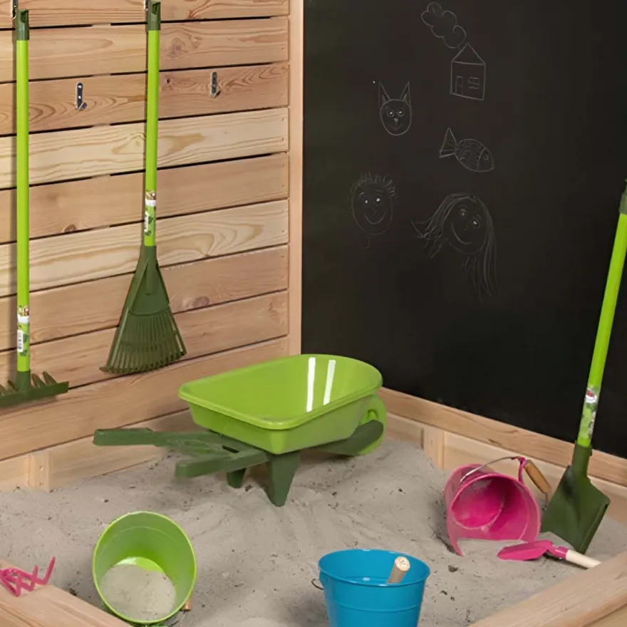 Outil de jardin en plastique pour enfant 70 cm (Râteau à feuilles)