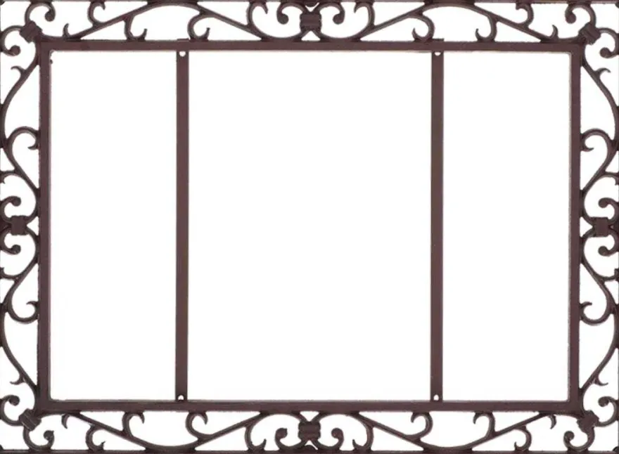 Paillasson antique en coco et fonte