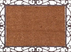 Paillasson antique en coco et fonte