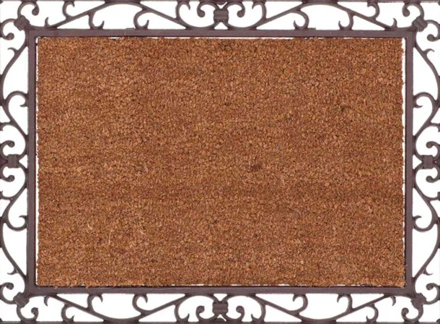 Paillasson antique en coco et fonte