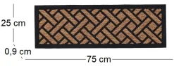 Paillasson caoutchouc et coco Tissage (75 x 25 cm)