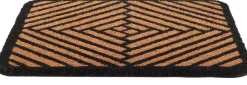Paillasson carré en fibres de coco et caoutchouc 50 x 50 cm (Abstrait)