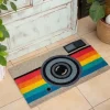 Paillasson déco en fibres de coco 70 x 40 cm (Retro camera)