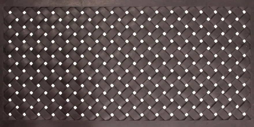 Paillasson en caoutchouc tressé (122 x 61 cm)