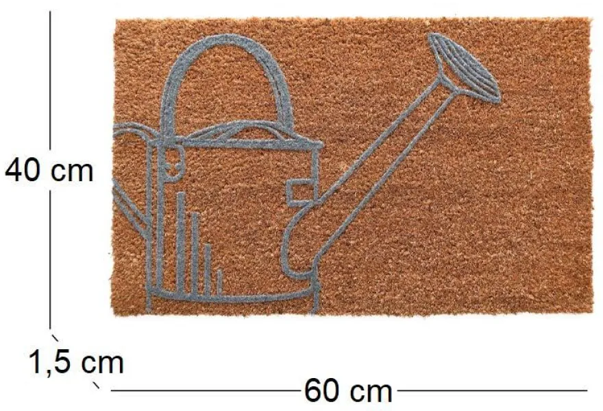 Paillasson en coco et PVC 60 x 40 cm (Arrosoir)