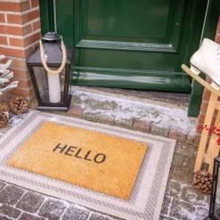 Paillasson en coco et PVC 60 x 40 cm (Hello)