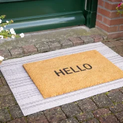 Paillasson en coco et PVC 60 x 40 cm (Hello)