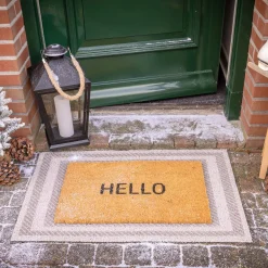 Paillasson en coco et PVC 60 x 40 cm (Hello)