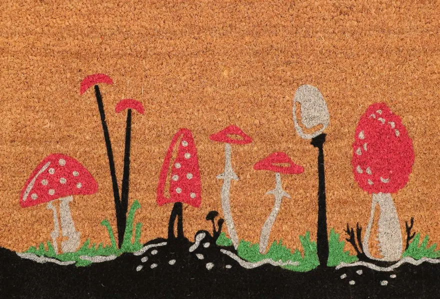 Paillasson en fibres de coco Champignons