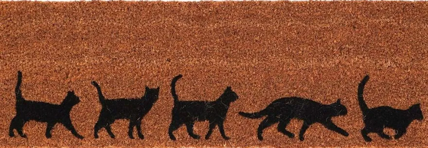 Paillasson en fibres de coco Evolution 75 x 25 cm (Chats)