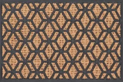 Paillasson en fibres de coco et caoutchouc 60 x 40 cm (Losanges)