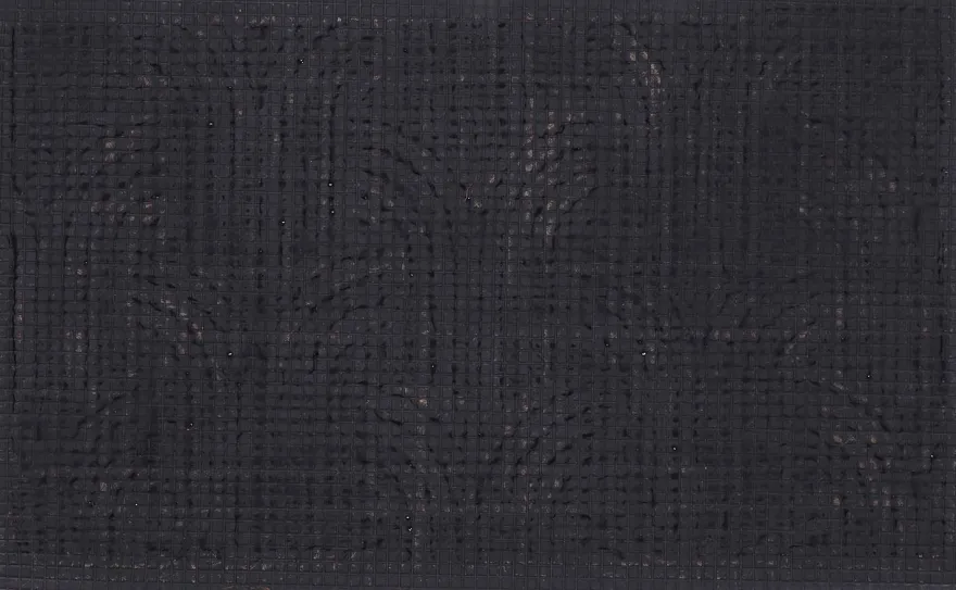 Paillasson en fibres de coco et caoutchouc avec motifs 75 x 45 cm (Art déco)