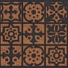 Paillasson en fibres de coco et caoutchouc avec motifs 75 x 45 cm (Mosaique)