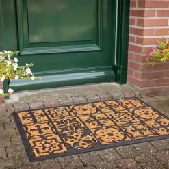Paillasson en fibres de coco et caoutchouc avec motifs 75 x 45 cm (Mosaique)