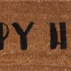 Paillasson en fibres de coco Happy (Noir)