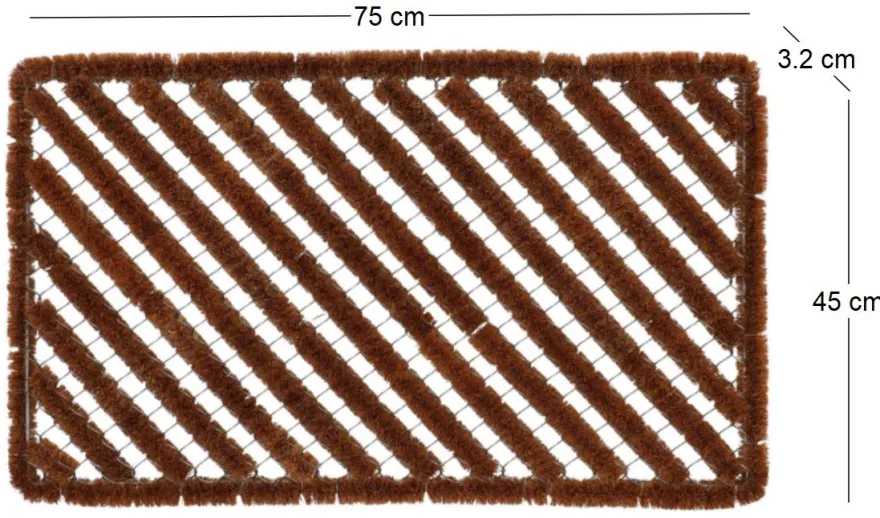 Paillasson spirale en fibres de coco (75 x 45 cm)