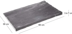 Palis de schiste ton ardoise (Lot de 5)