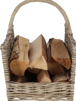 Panier à bûches en branches de saule