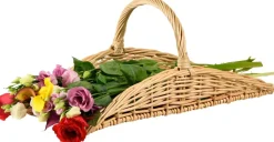 Panier en branche de saule pour fleurs et herbes