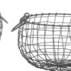 Panier forme arrondie en métal (Lot de 3)