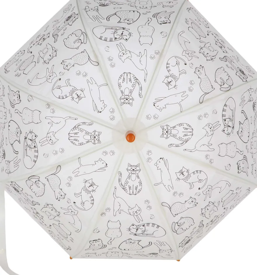 Parapluie enfant à colorier 70 cm (Chats)