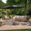 Parasol déporté rond Eko 3 m (Gris anthracite)