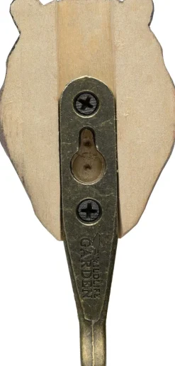 Patère animal en bois sculpté à la main et métal (Hippopotame)