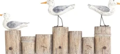 Patère avec oiseaux sur troncs