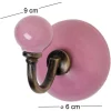 Patère classique ronde en céramique (Rose - Mona)