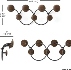 Patère 7 crochets Dotsy (Noyer)