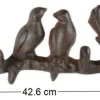 Patère 5 crochets en fonte (Oiseaux)