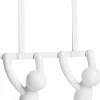 Patère double de porte Buddy (Blanc)