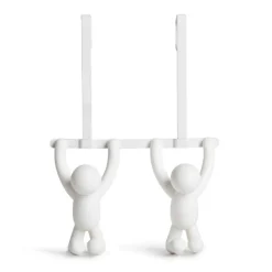 Patère double de porte Buddy (Blanc)