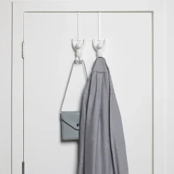 Patère double de porte Buddy (Blanc)
