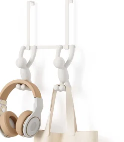 Patère double de porte Buddy (Blanc)