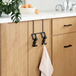 Patère double de porte Buddy (Noir)