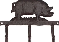 Patère en fonte 3 crochets (Cochon)