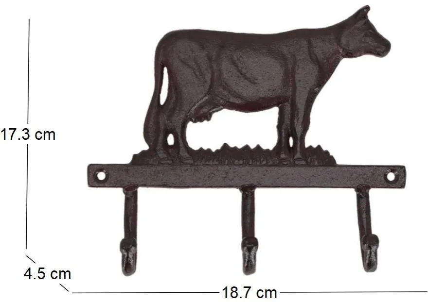 Patère en fonte 3 crochets (Vache)