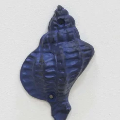 Patère en métal Coquillage7 x 5 x 18 cm (Bleu)