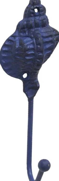 Patère en métal Coquillage7 x 5 x 18 cm (Bleu)