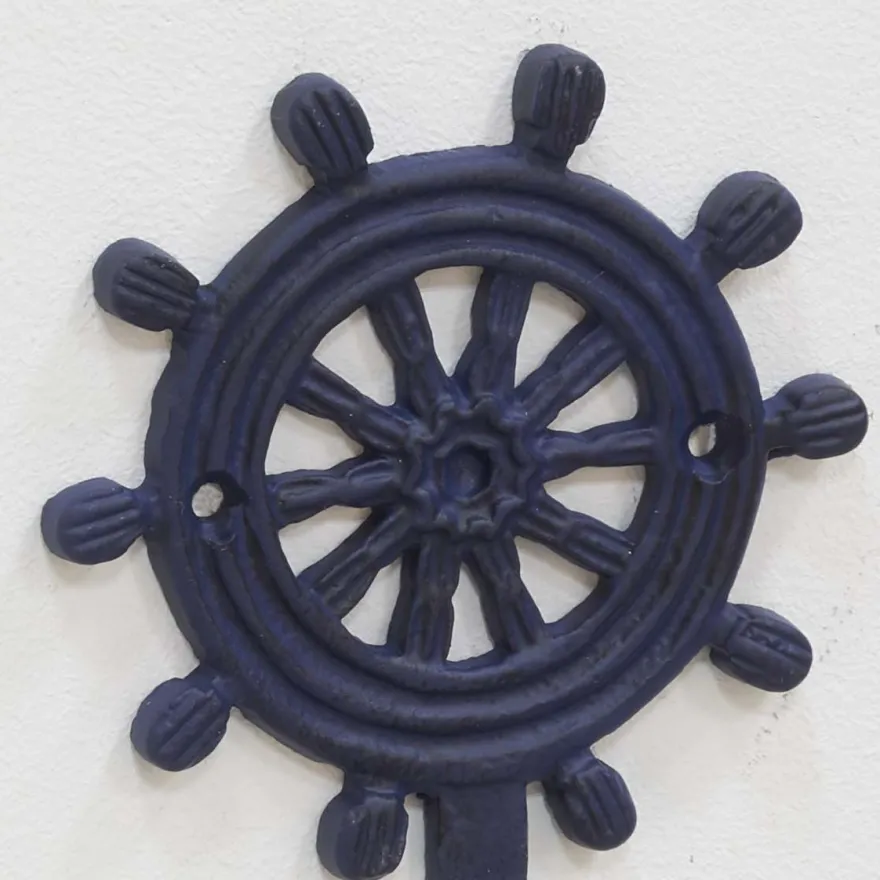 Patère en métal Gourvenail 9 x 5 x 14 cm (Bleu)