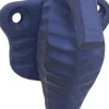 Patère en métal hippocampe 4.5 x 5 x 11 cm (Bleu)