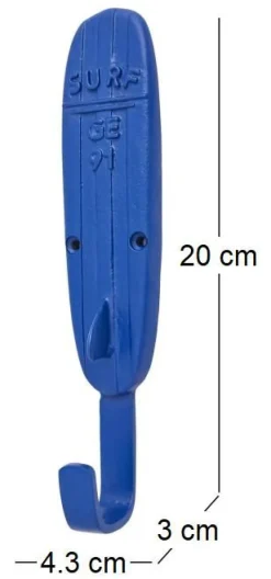 Patère Planche de surf bleu