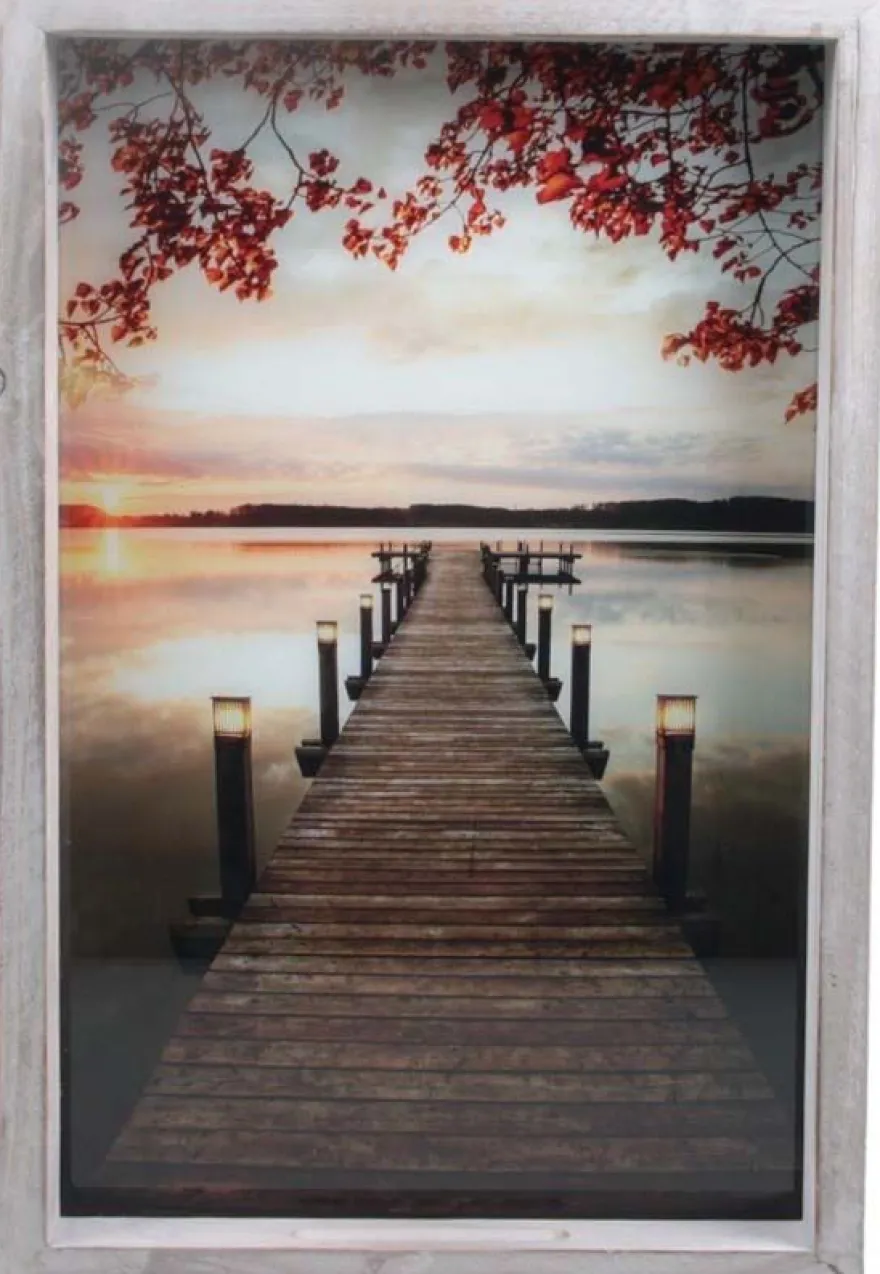 Peinture extérieure avec led Ponton (40 x 7 x 60 cm)